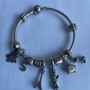 Pandora Cuff 7 charms